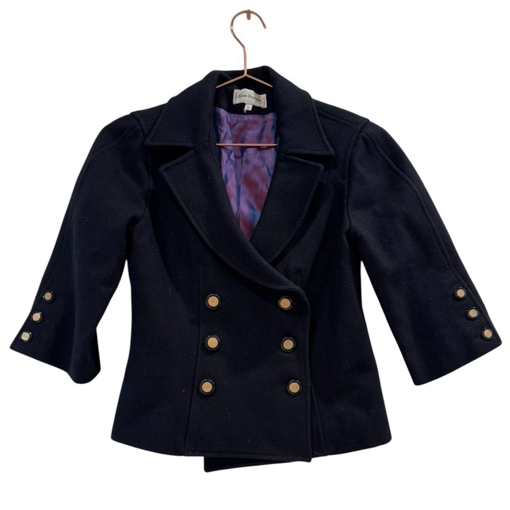Anne Fontaine Black Double-Breasted Jacket